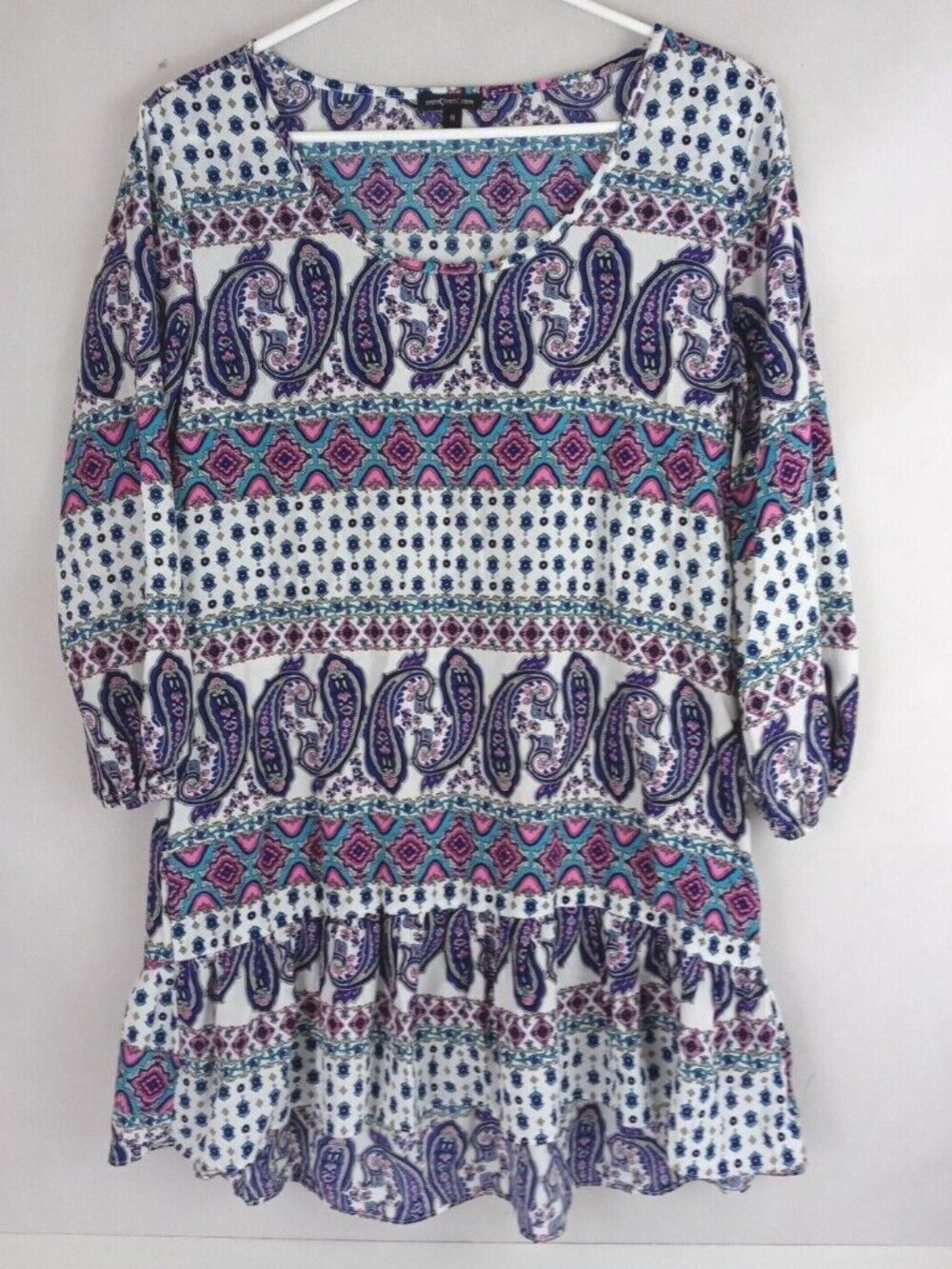 Mmmm Women's Beautiful Colorful Floral Paisley Blouse Size Medium